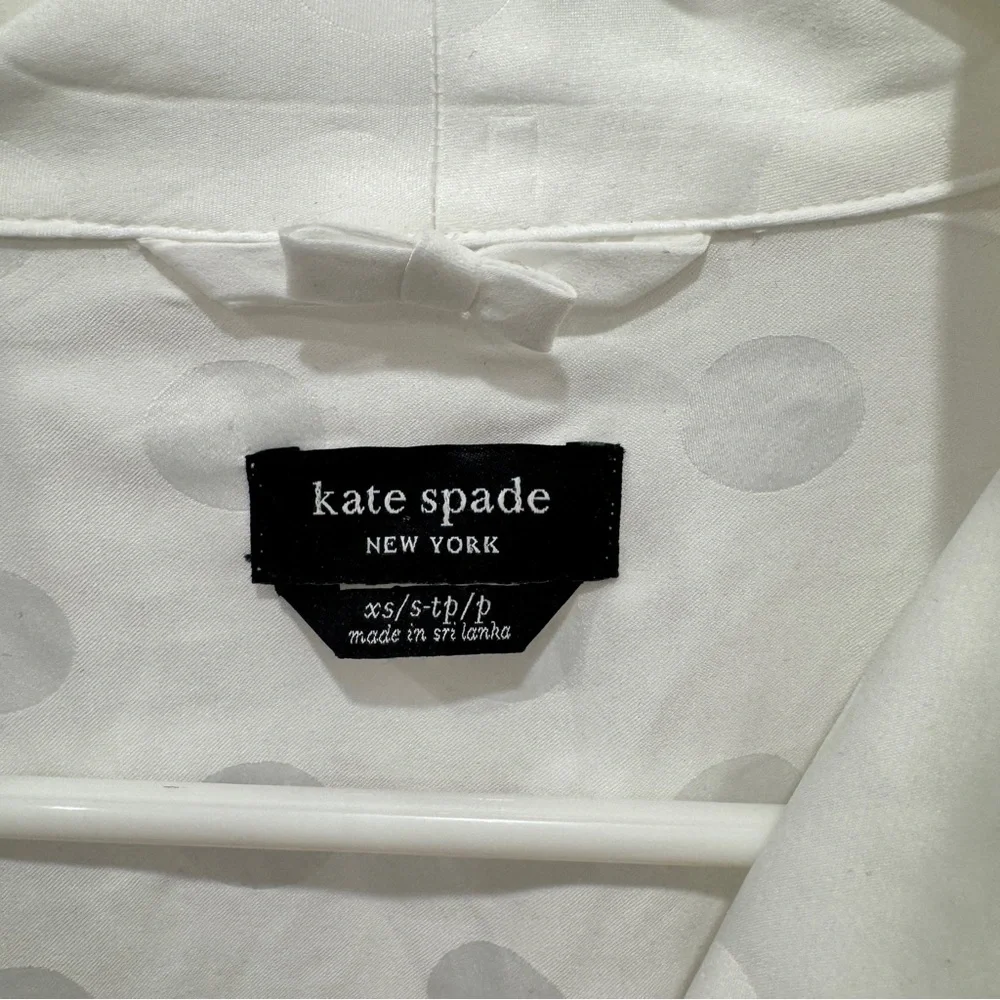 Kate Spade New York Bridal Robe Mrs White Polka Dot XS